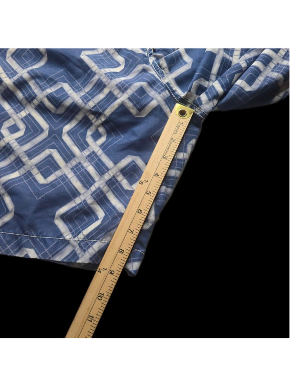 Tommy Bahama Relax Swim Trunks Mens XXL Blue Geometric Board Shorts Lined - Picture 7 of 11